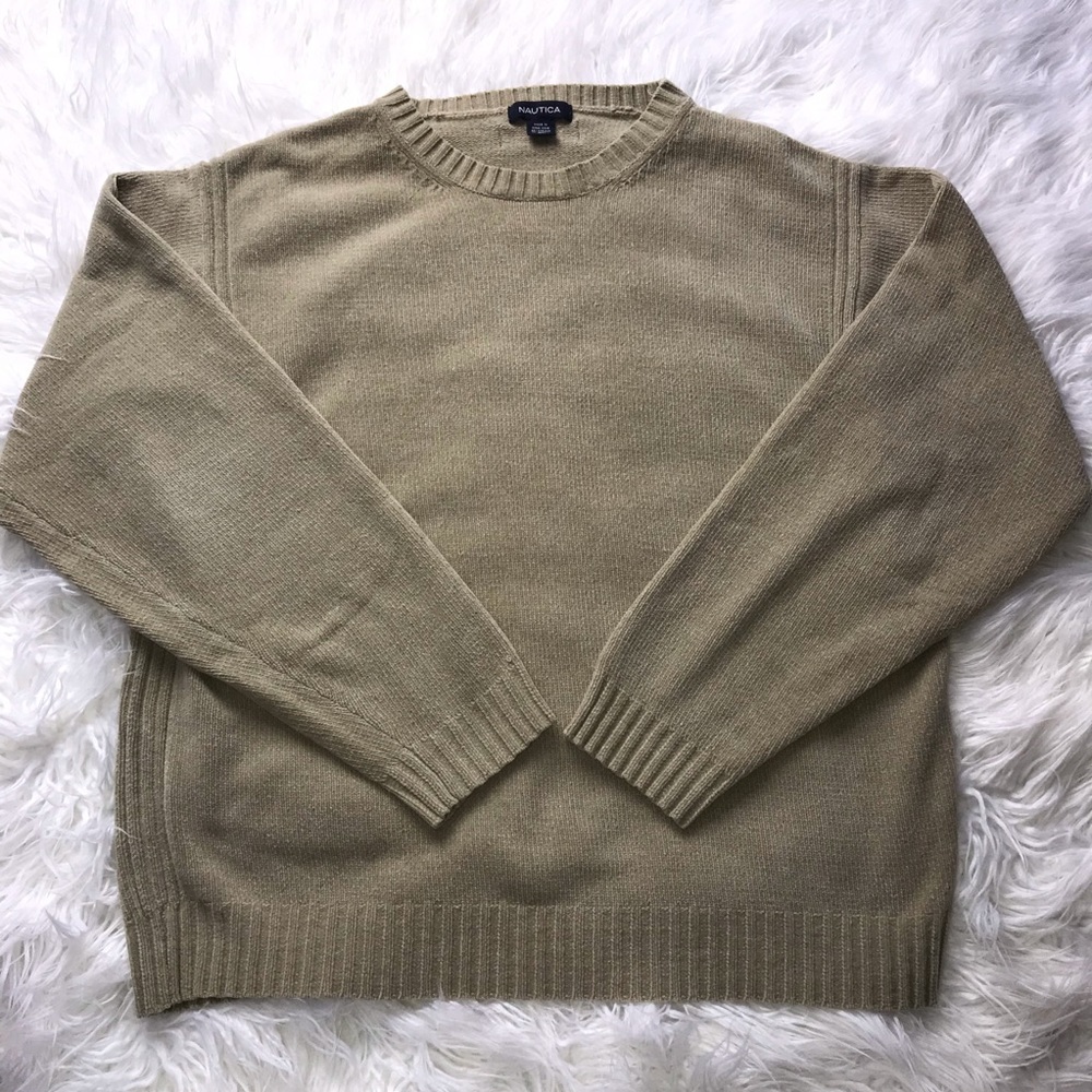 Nautica Beige Soft Sweater